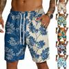Shorts Décontractés à Cordon de Serrage à Séchage Rapide pour Hommes avec Imprimé Hawaïen, Jambe de 5 Pouces Légère pour l'Été