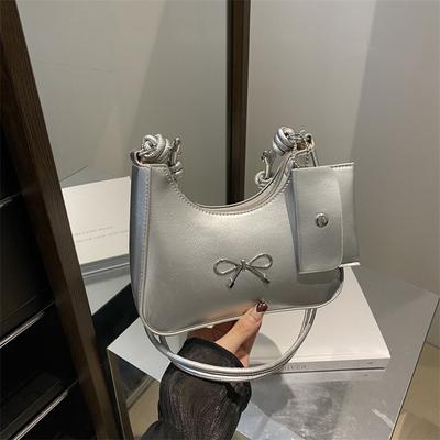 Fashion Casual Bow Bag Autumn High Value Feeling Foreign Style Crossbody Armpit Bag