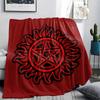 1PC Supernatural Print Flannel Blanket, High Quality All Seasons, Home Decor, Warmth and Comfort, Perfect for Christmas Gifts
