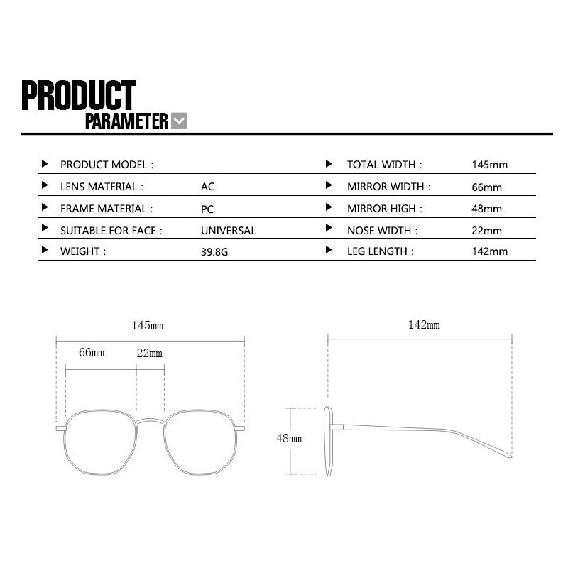 Texture Thick Edge Box Glasses Frame Decoration Street Wear Flat Light Glasses Anti Blue Light Glasses 5532