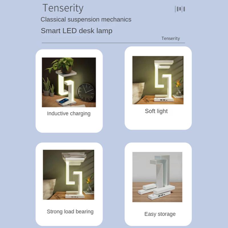 Smartphone Wireless Charging Suspension Table Lamp Eye Protection Led Night Light Home Romantic