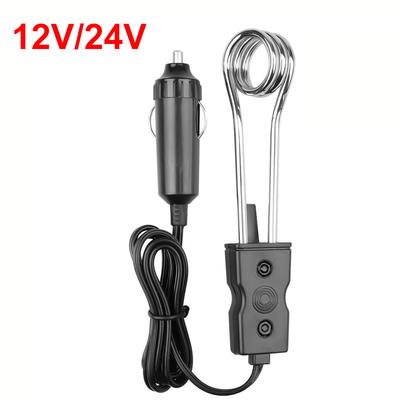 120W voiture thermoplongeur 12V 24V plus chaud chauffage Durable Auto électrique chaudière eau chaude thé café chauffe-eau universel