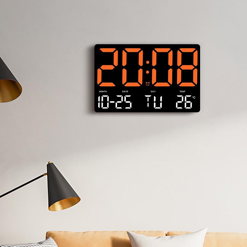 Multifunctional Large Screen Clock: Wall & Tabletop Use, Simple Style for Living Room with Alarm 0717