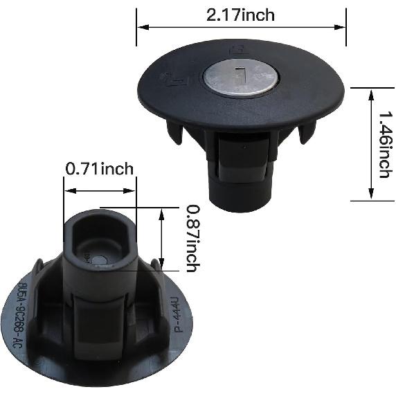 2024 Upgraded Locking Gas Fuel Tank Cover Plug Cap with 2 Keys For Ford F-150, OE 8U5Z9C268B