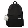 Large Capacity Backpack Female Backpack College Student Junior High School Student High School Bag Solid Color Simple Japanese Travel Bag