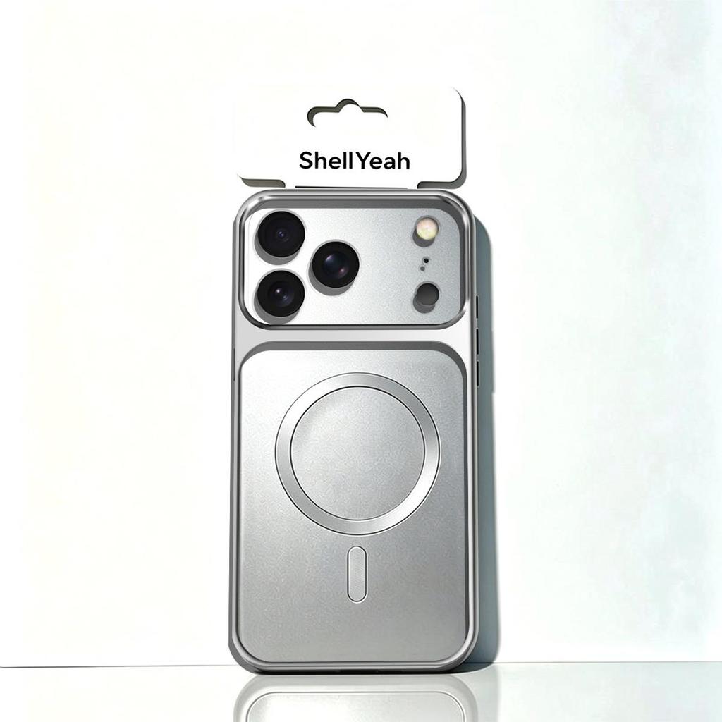 CD Texture Magnetic Ring Casing for iPhone 18ProMax 18Pro 17 ProMax Metallic Finish Shockproof Case Cover