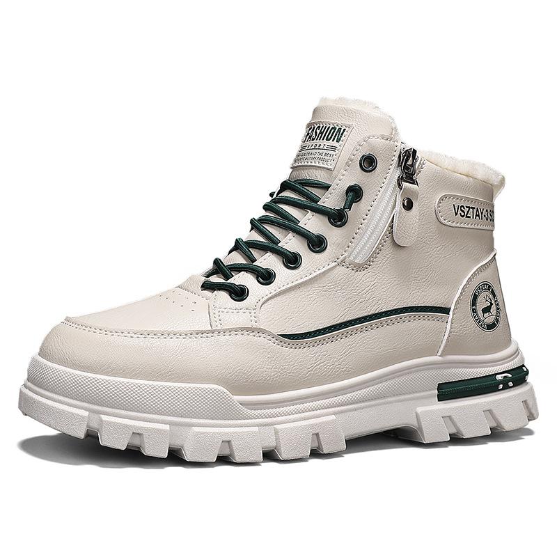 Zimní pánské martensky plyšové silné teplé pánské bavlněné boty venkovní vysoké pánské sněhule