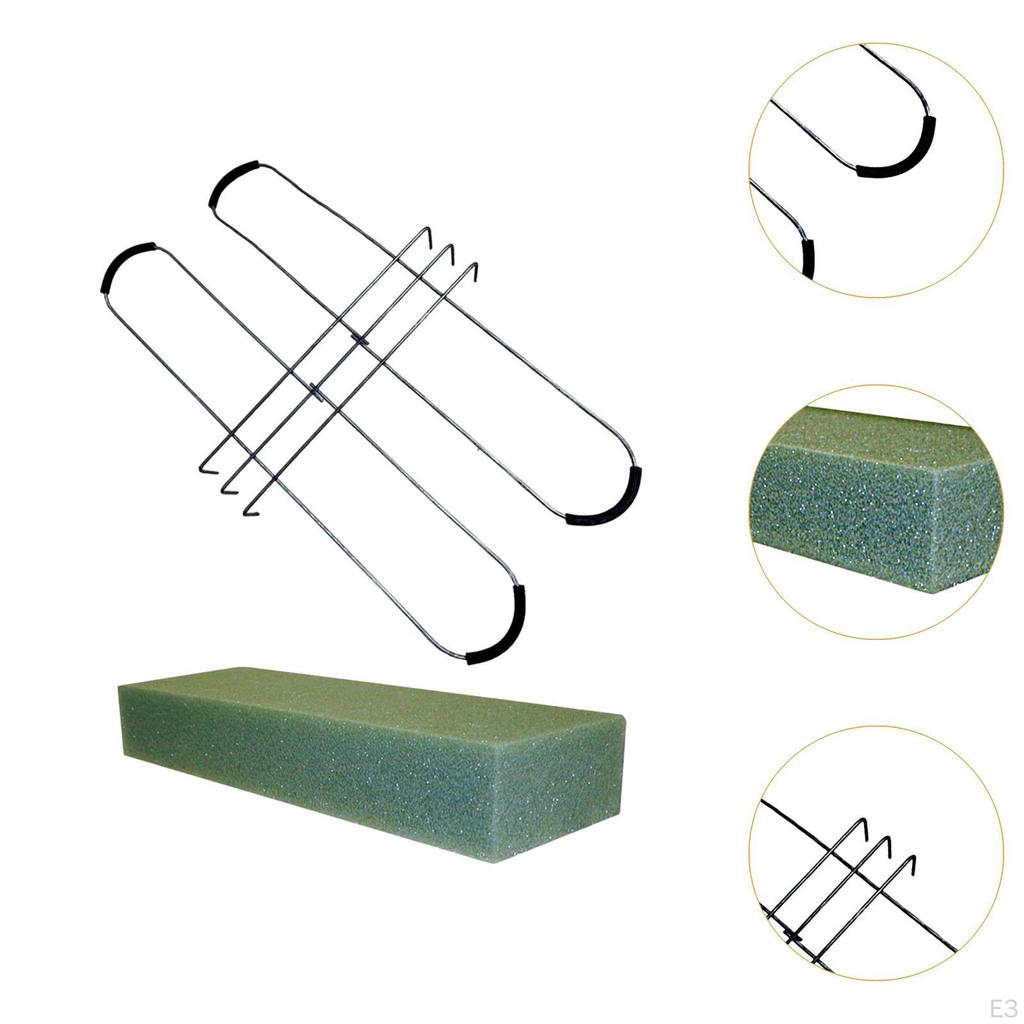 Floral Headstone Holder, Cemetery Saddle with Foam, Lawn Decoration