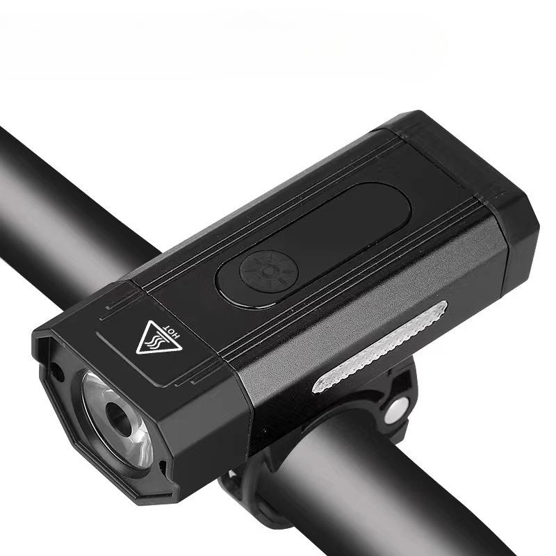 Bicycle Aluminum Alloy Headlights with 800 Lumens, Large Capacity, Strong Light, Long-distance Outdoor Cycling Lights, and Red and Blue Warning Lights