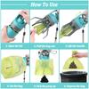 Portable Dog Pooper Scooper with Garbage Bag Outdoor Pet Poop Grabber Claw Fecal Shovel Picker Dog Fecal Collector Cleaning Tool