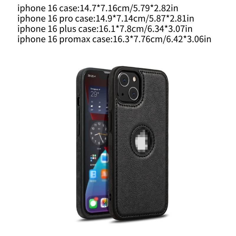 Chic Faux Leather Iphone 16 Case Versatile Protection With Magnetic Closure Design