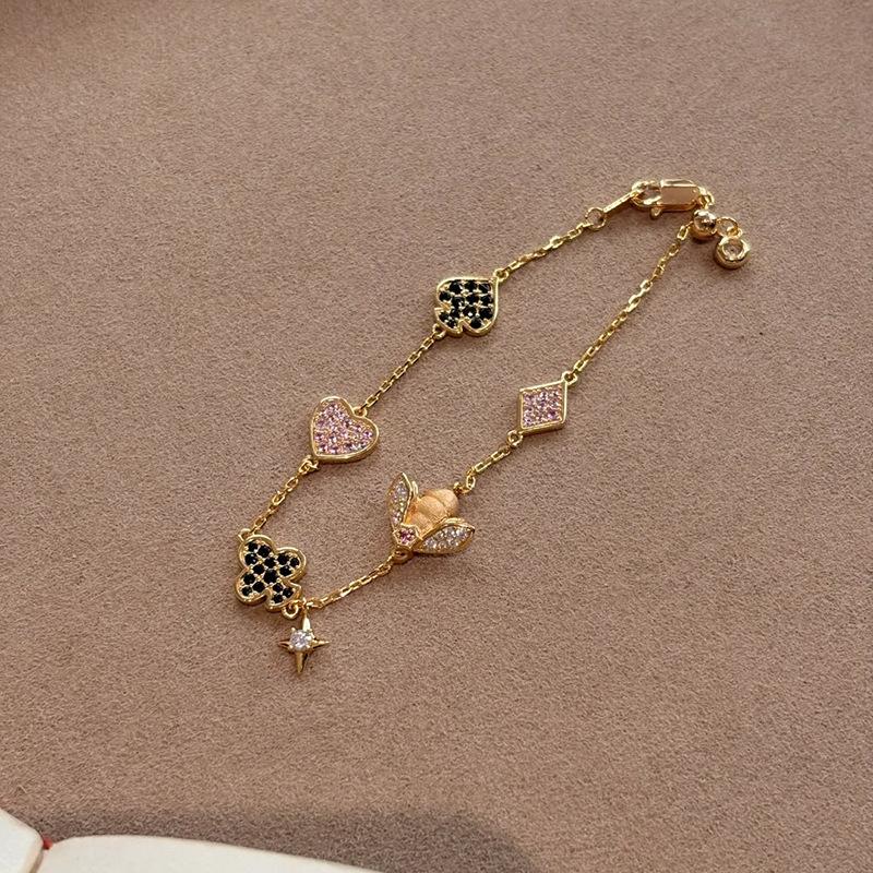 Brushed Little Bee Bracelet Medieval Exquisite Versatile Bracelet Niche Design