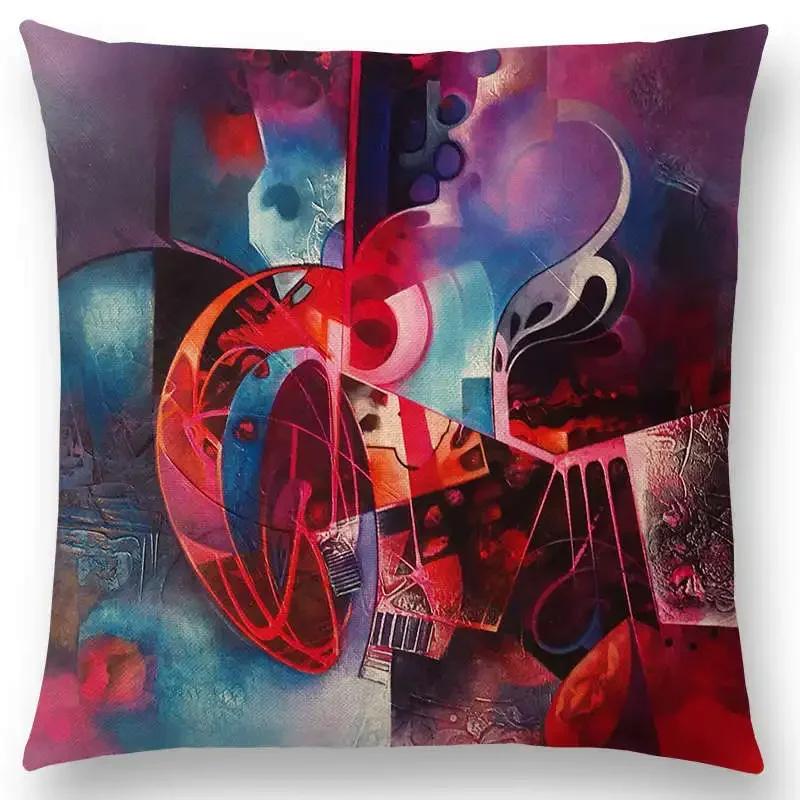 Nowy d Drukowany Wspaniały Abstrakcyjny Obraz Rzeźba Tajemniczy Wzór Fantastyczna Poszewka na Poduszkę Sofa Narzuta Poszewka na Poduszkę