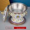 Cloisonné Copper Single-Person Alcohol Hot Pot