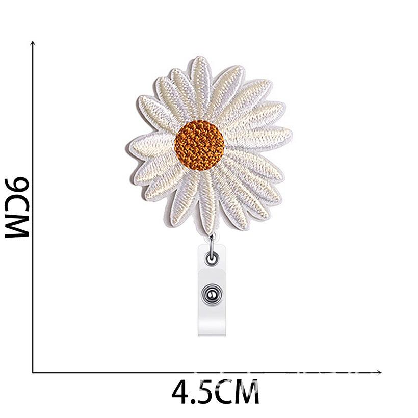 Sunflower Easy-Pull Button Embroidery Cloth Sticker, Sunflower Embroidery Sticker, Clothes Patch Sticker, Crocodile Clip, Computer Embroidery Label