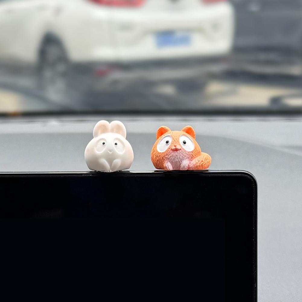 Car Center Console Dashboard Cute Cartoon Friendly Animals Ornament Interior Decoration for Girls Gifts Car Interior Accessories