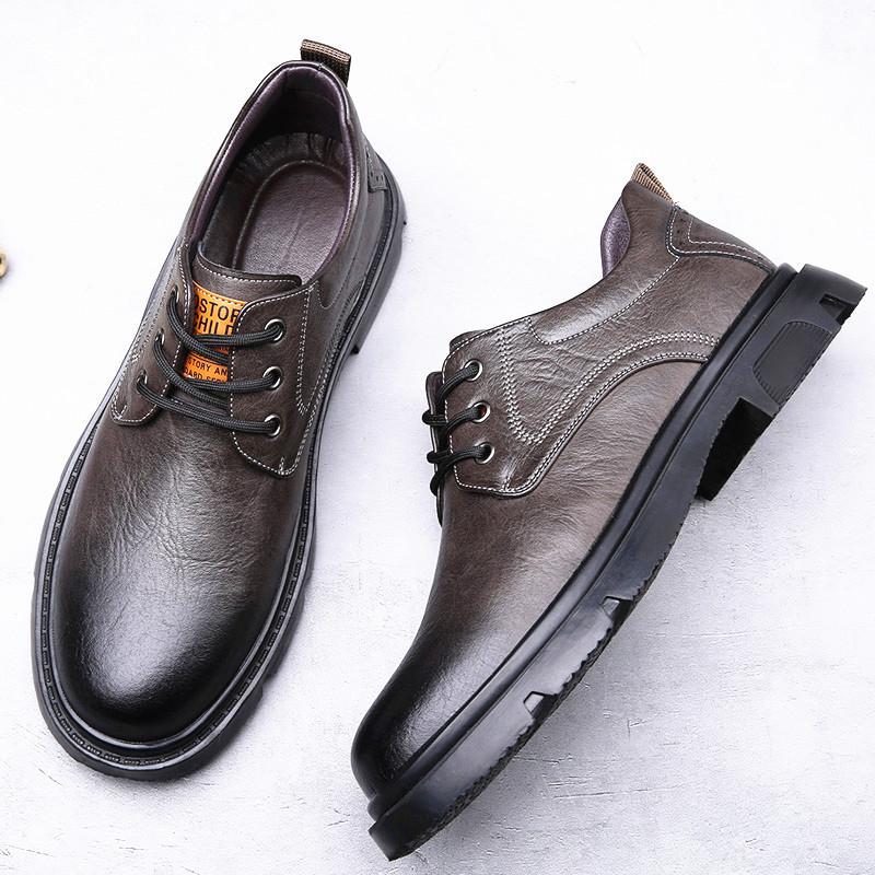 Elevator Shoes Business  Men Sneakers Height Increase Insole 5Cm Man Lift  Tall  Leather Spring Autumn
