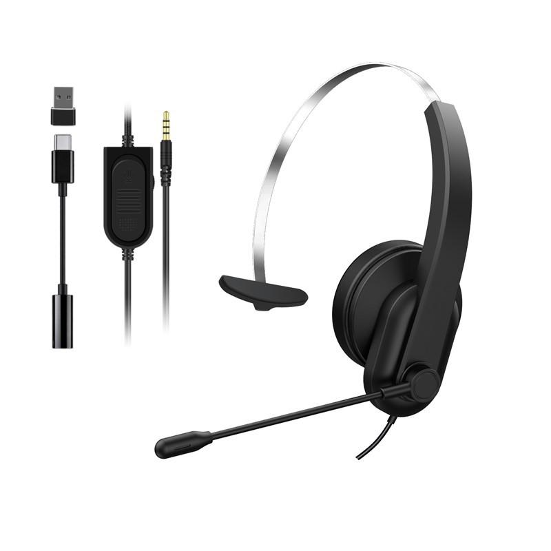 

Dual Microphone Wireless Wired Call Center Headset with ENC Noise Reduction & One-Key Mute