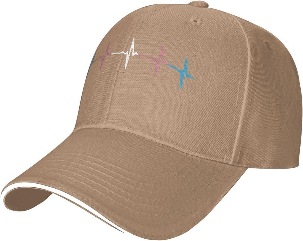 Transgender Herzschlag EKG Baseballkappe Polyester Verstellbar Outdoor Golf Papa Hut Unisex