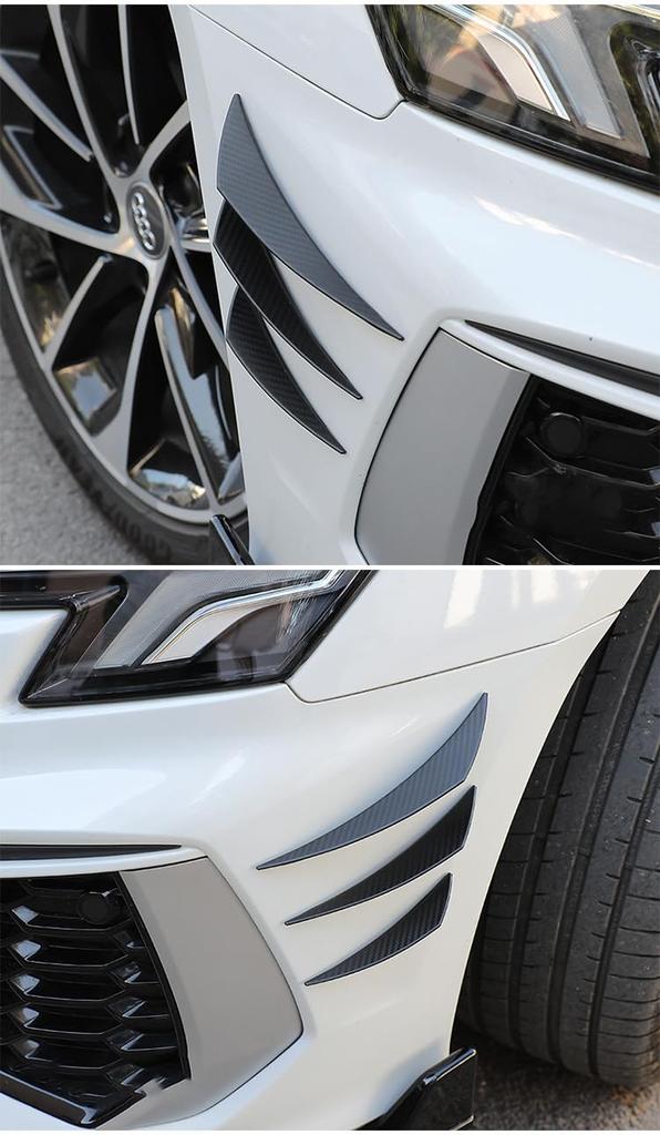 Aero Canard Sada 6 kusů Ochranný spoiler předního nárazníku Univerzální Odolný proti poškrábání Karbonový styl