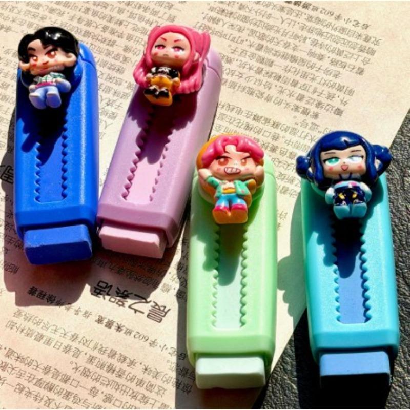 KPOP witch hunting group push-pull eraser, erasers, erasers, small chips, replaceable cores, student stationery supplies