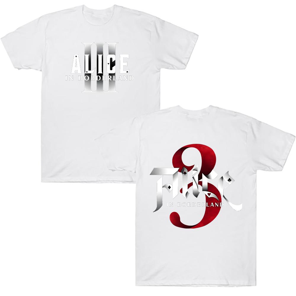 Alice in Borderland 3 Baumwoll-T-Shirt Geeignet für Männer und Frauen, Herren Kurzarm-T-Shirt, Modisches Y2K-T-Shirt