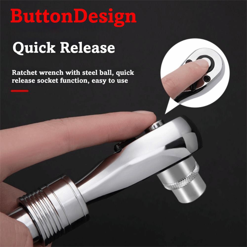 Carbon Steel Socket Wrench Reversible Drive Flex Head Ratchet Quick Release Spanne  Auto Repair