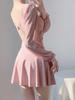 2024 Sweet Pure-Style Slimming Long-Sleeve Underwire One-Piece Swimsuit for Women