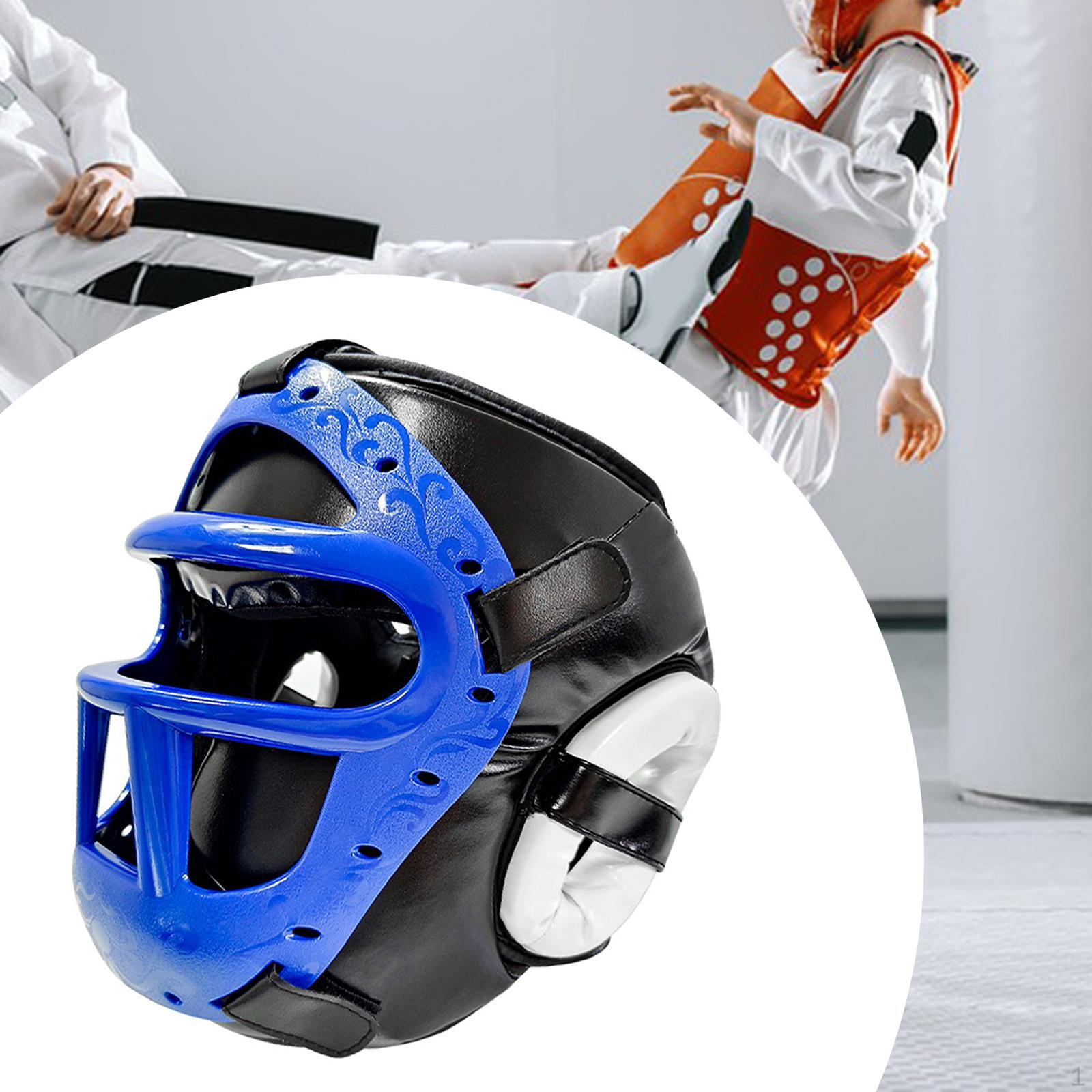 

Боксерский шлем для защиты головы M Blue Mask
