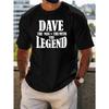 European Size Men's Summer Short-Sleeve T-Shirt with A-Z Letter Print - Round Neck Casual Top, Regular Fit Breathable Spring/Summer Wear