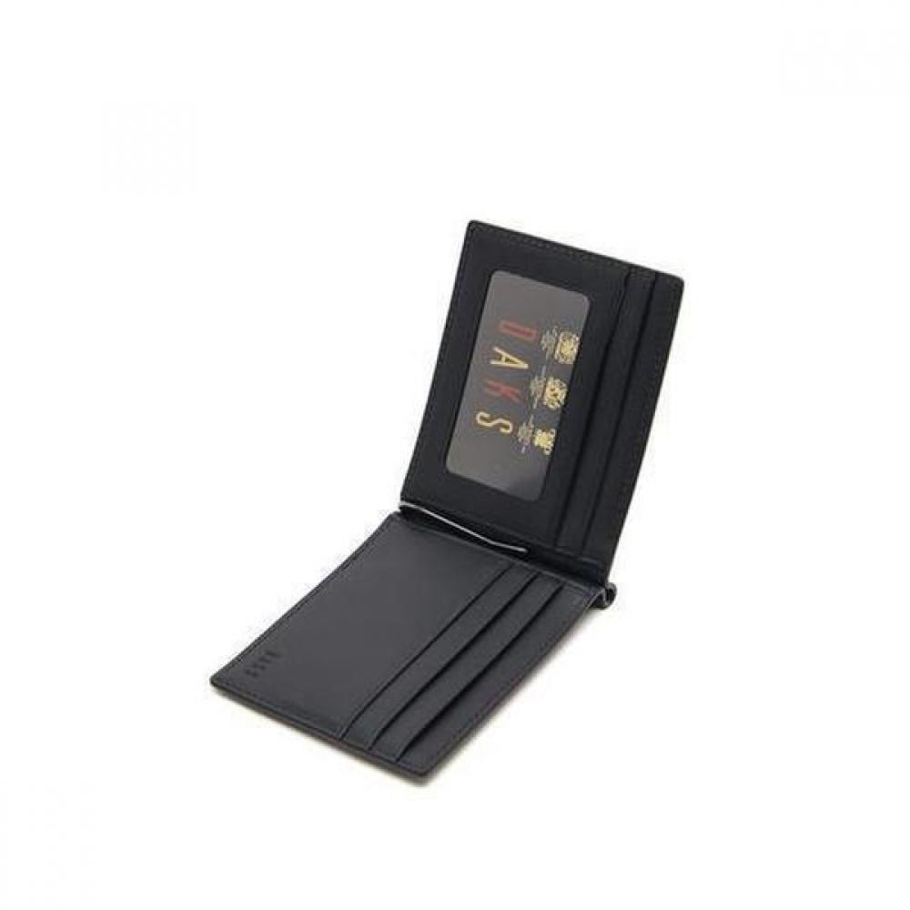 Daks Black Leather Dd Logo Classic Money Clip Dbwa5f324bk
