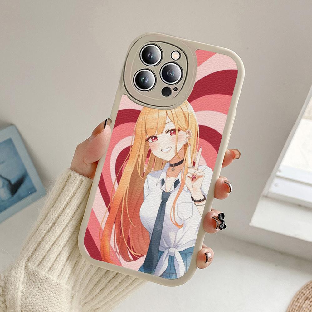 Anime My Dress Up Darling Marin Kitagawa Phone Case for Iphone 14 13 11 12 Pro 14 MAX 13 12 MiNi 7 8 Plus XS XR Lambskin Covers