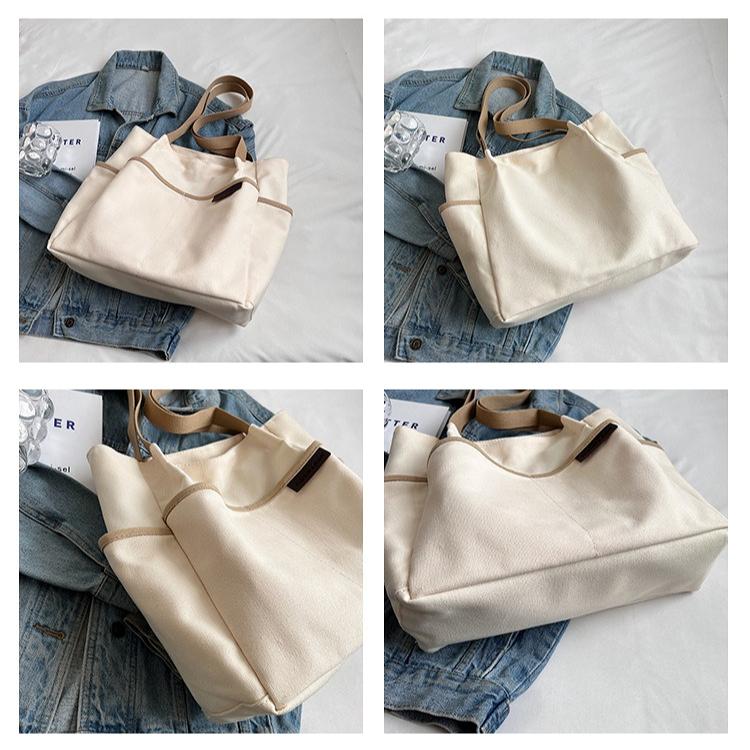 Large Capacity Canvas Tote Bag for Women Casual Shoulder Bag Fashion Commuter Handbag Shopping Travel Tote
