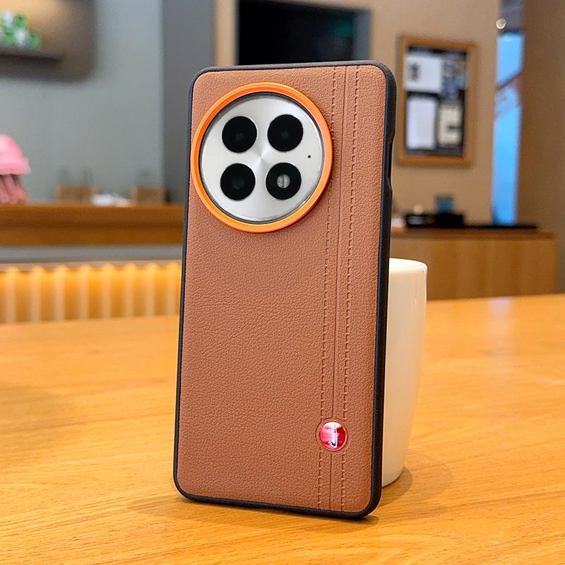 For OnePlus 13 Case Luxury Hard PU Leather Shockproof Protective Back Cover Case For OnePlus 13 13R One Plus 13R Phone Shell