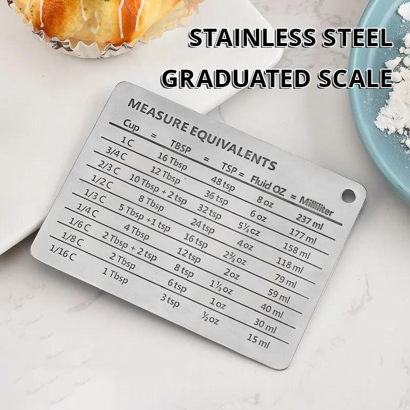 1Pcs Stainless Steel Kitchen Measure Magnetic Mount Spoon Accessories Baking Scale Plate Household Kitchen Tools