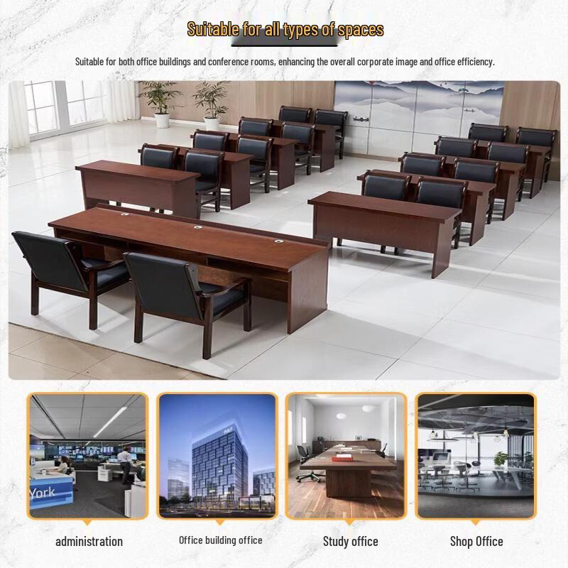 Jundingying 1.4M Wood Veneer Conference Table