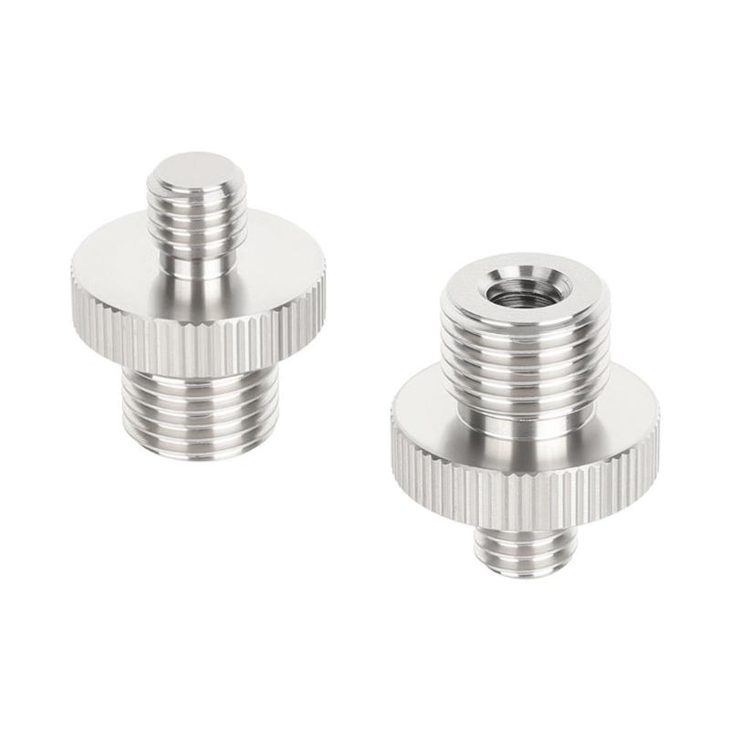 

2Pcs Male to 1/2inch-20 Male 1/4inch-20 Female Thread Photography Screw Adapter Accessories Conversion Screw 1