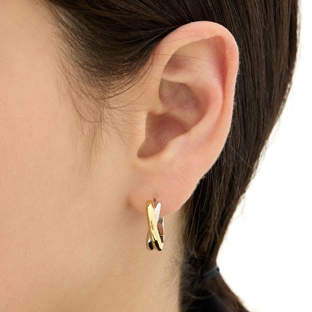 Subni Silver (C) Twist One-Touch Earrings M Hl6E49642C9Xxx