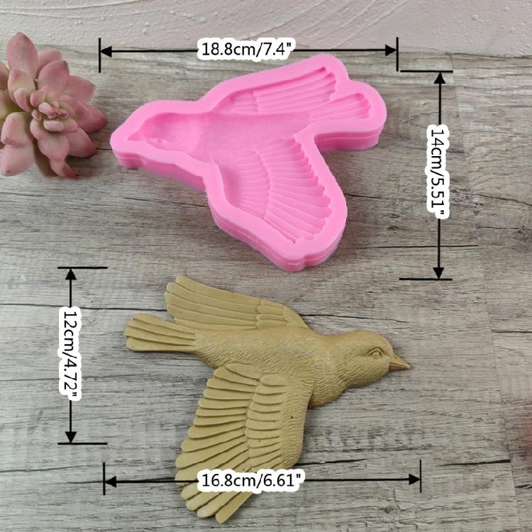 Little-Bird Resin Mold Silicone Wall Decor Mold Animal Casting Epoxy Resin Mold