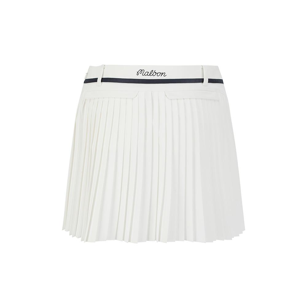 MALBON GOLF Pleated Layered Performance Skirt White (Woman)