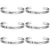 Classic Cross Bible Verse Stainless Steel Cuff Bracelet Bangle Christian Scripture Psalm Bangles For Women Men Jewelry