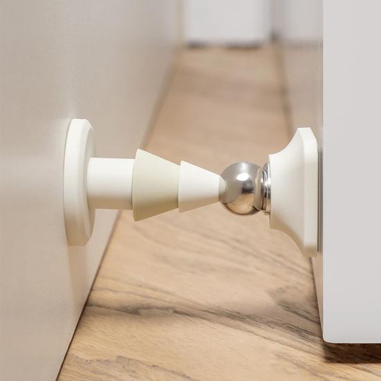 Magnetic Door Stopper Wall Protector Adhesive No Drilling Anti-collision Floor Mount