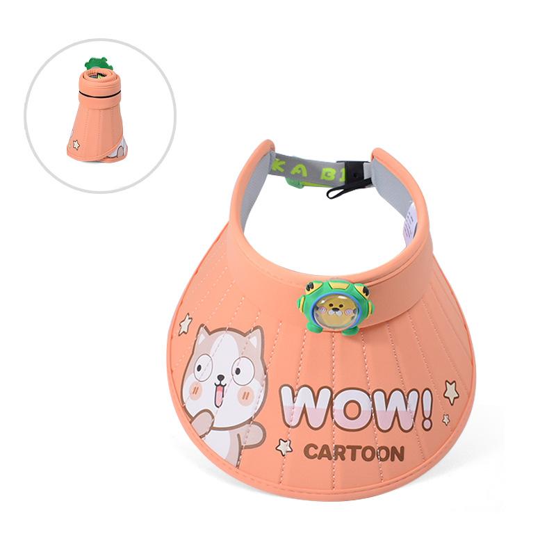 1113 children's hats summer outdoor sunshade sunscreen hats boys and girls cartoon cute big brim empty top sun hat