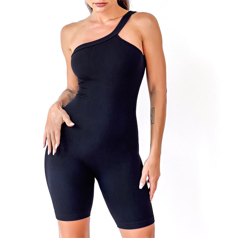 

New Pilates Yoga Suit Jumpsuit With Chest Cushion For Slimming And Quick Drying Suspender Jumpsuit For Women L