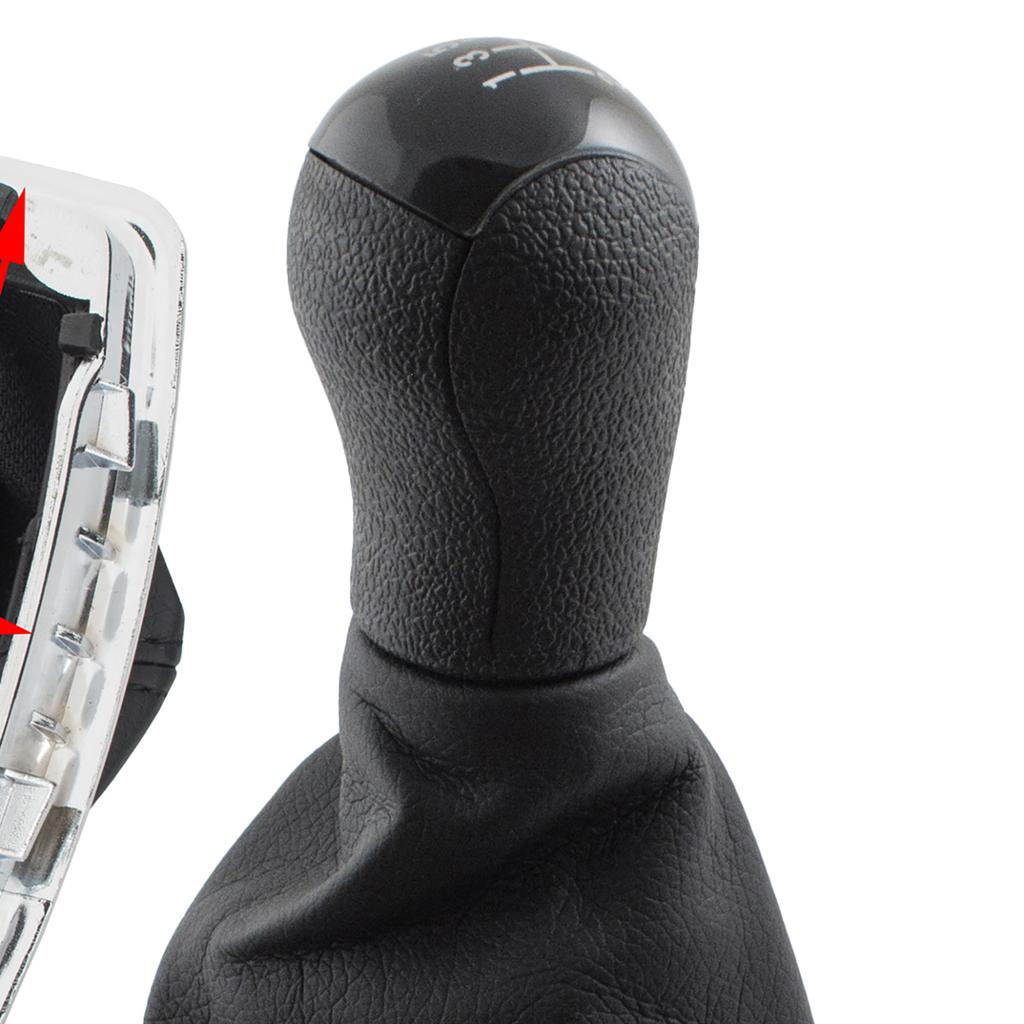 Ford Focus Mk2 04-08 BLACK gear shift knob + gaiter with CHROME frame 5 SPEED