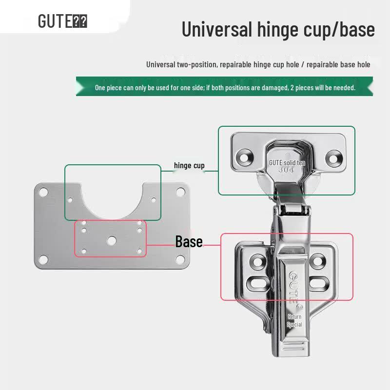 GUTE Cabinet Hinge Repair Plates
