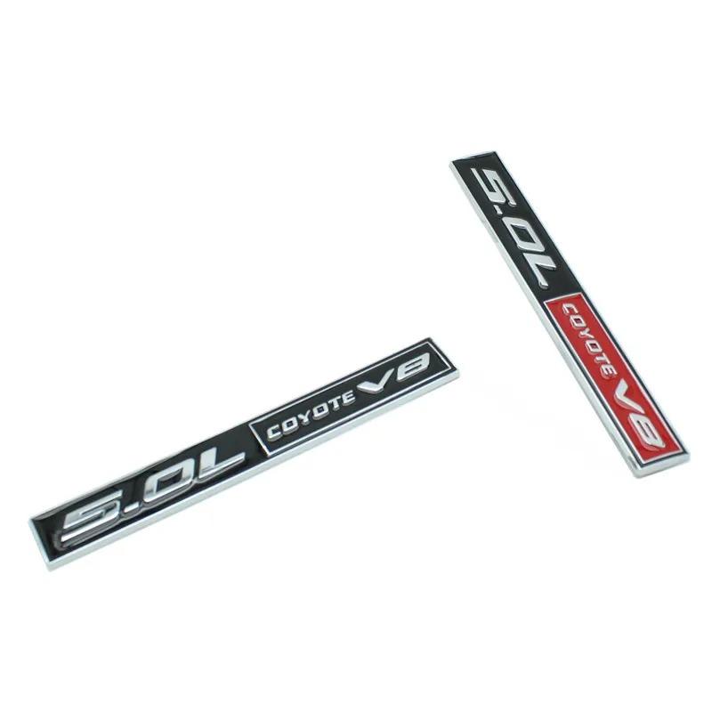 Car Styling Coyote 5.0L Coyote V8 3D Metal Car Badge Body Fender Rear Trunk Adhesive Emblem For F150 Mustang Shelby FX4
