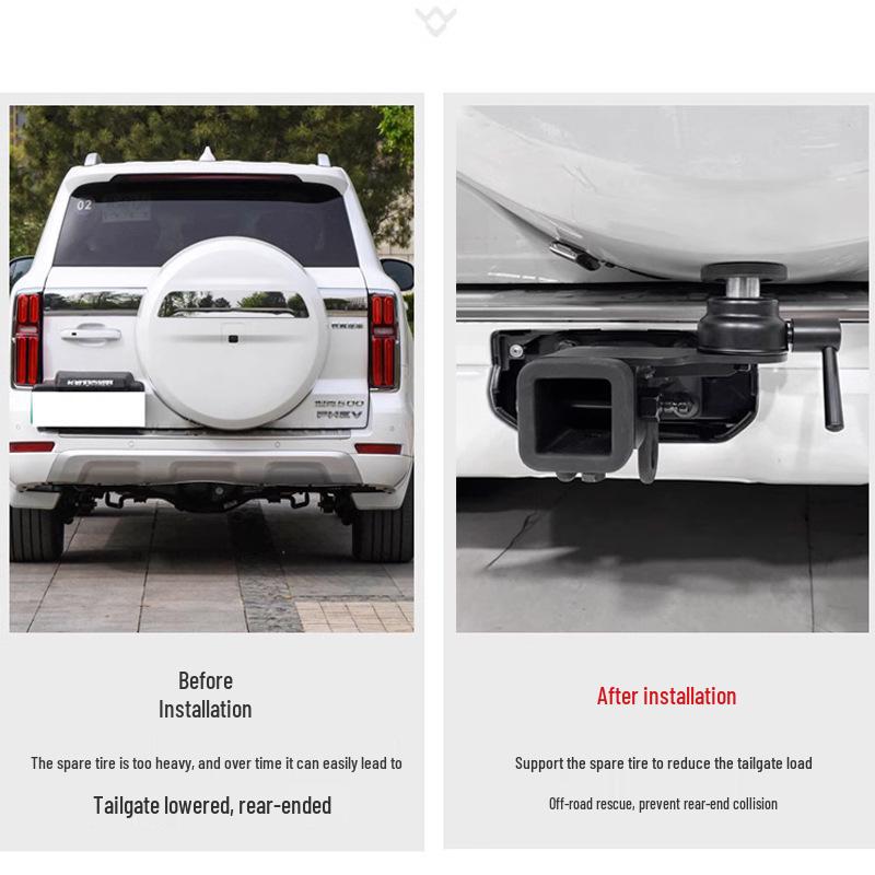 Tank 500hi4t Spare Tire Lifter & Mounting Bracket for Square Mouth Trailers