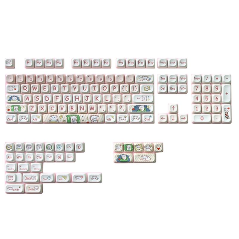 

137Keys/set MOTProfile Glasses Panda Keycap PBT Dye Sublimations KeyCaps 6.25U For Mechanical Keyboards DIY 61 64 84 1