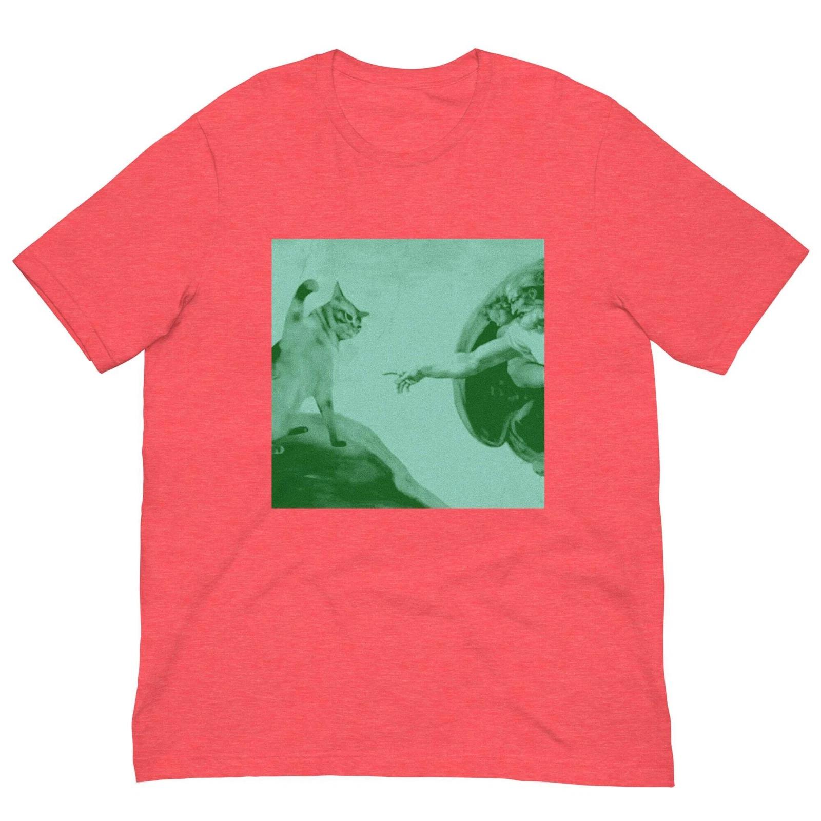 Funny Cat Tee Shirt For Men Women Cool Art XL